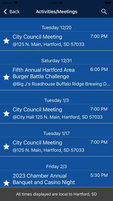 Capturas de tela do Discover Hartford