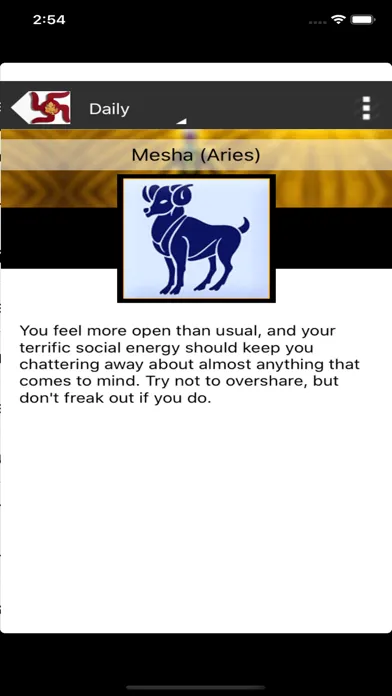 Tangkapan skrin MaayaSays - Horoscope