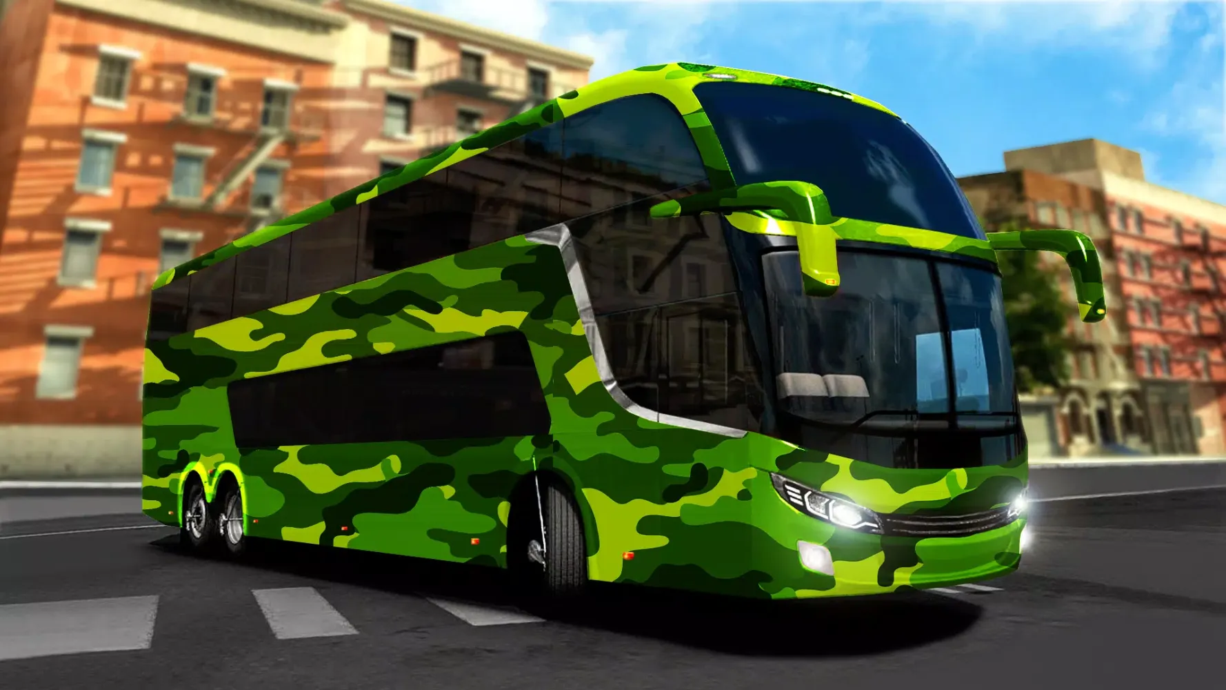 Tangkapan layar Army bus game Army Bus driving