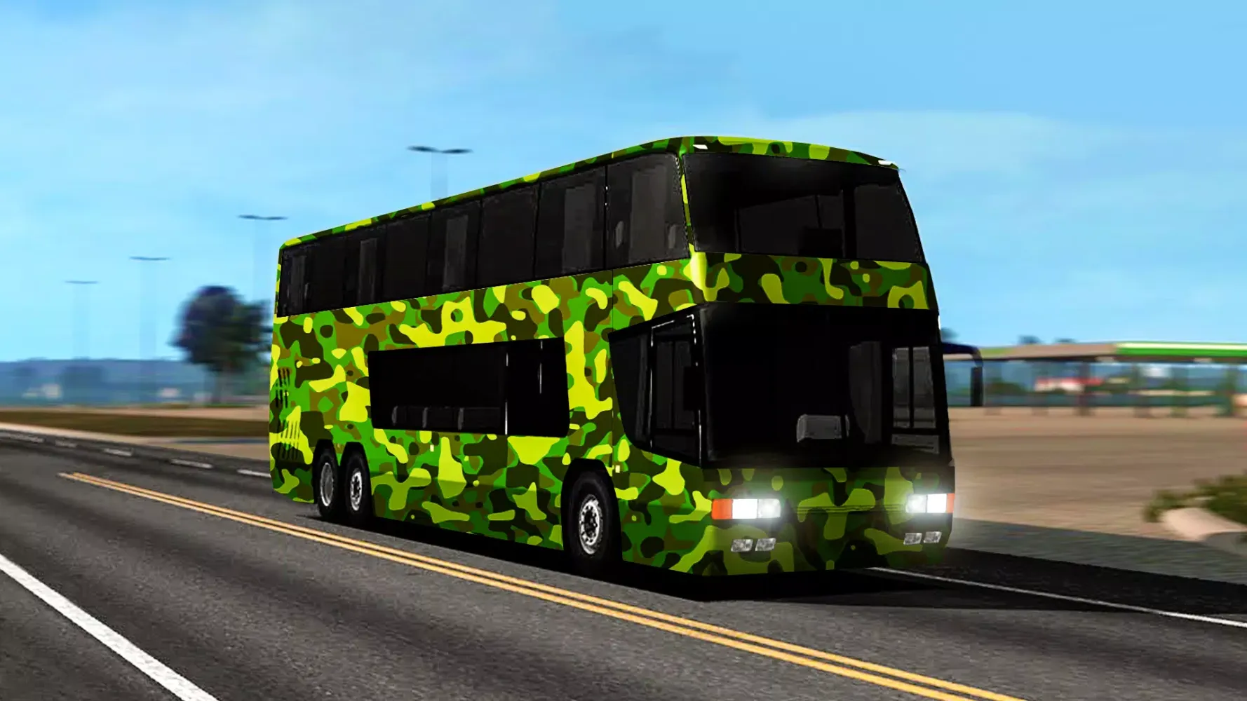 Tangkapan layar Army bus game Army Bus driving