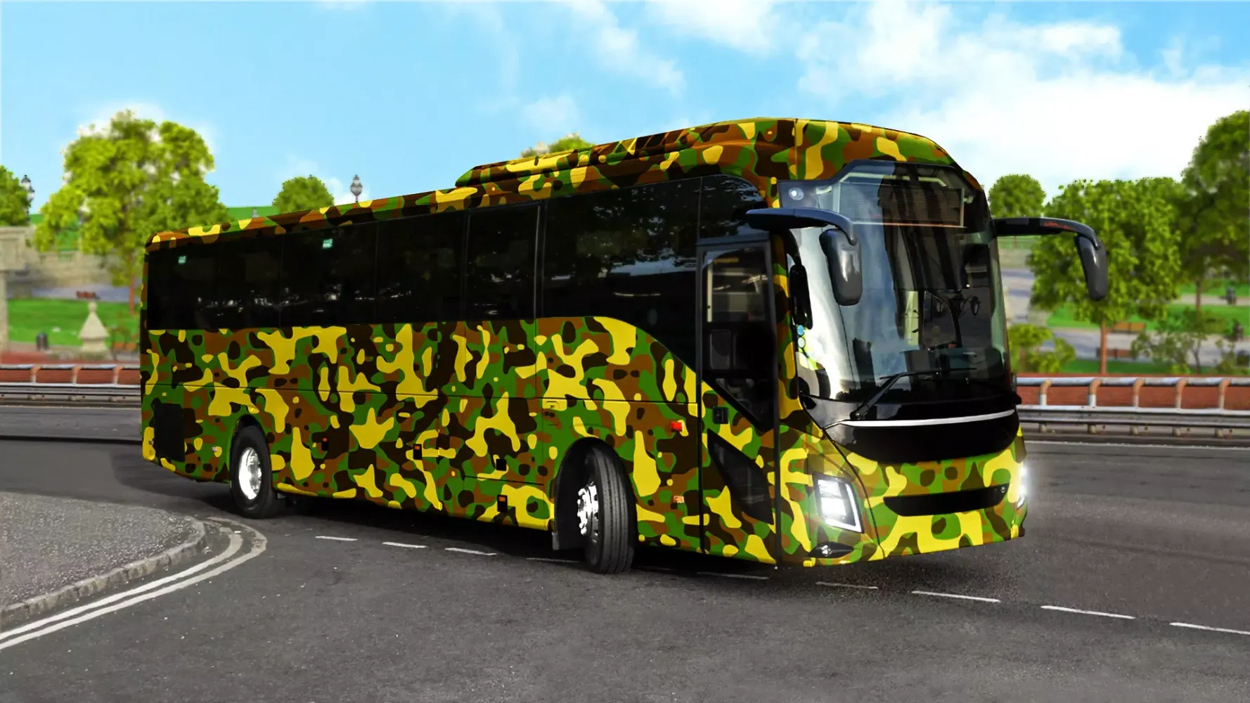 Tangkapan layar Army bus game Army Bus driving