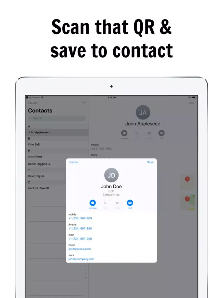Get My Contact iPad  Screenshots