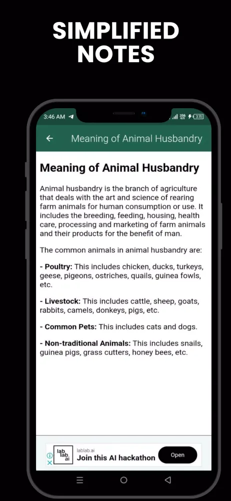 Animal Husbandry Textbook Screenshots