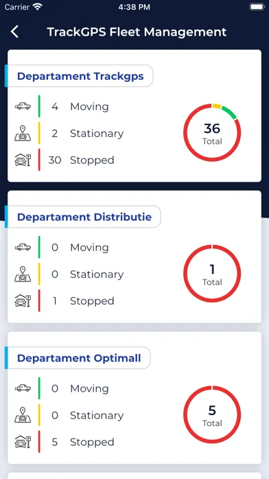 Capturas de pantalla de TrackGPS Fleet Management