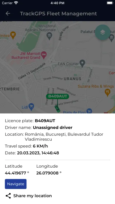 Capturas de pantalla de TrackGPS Fleet Management