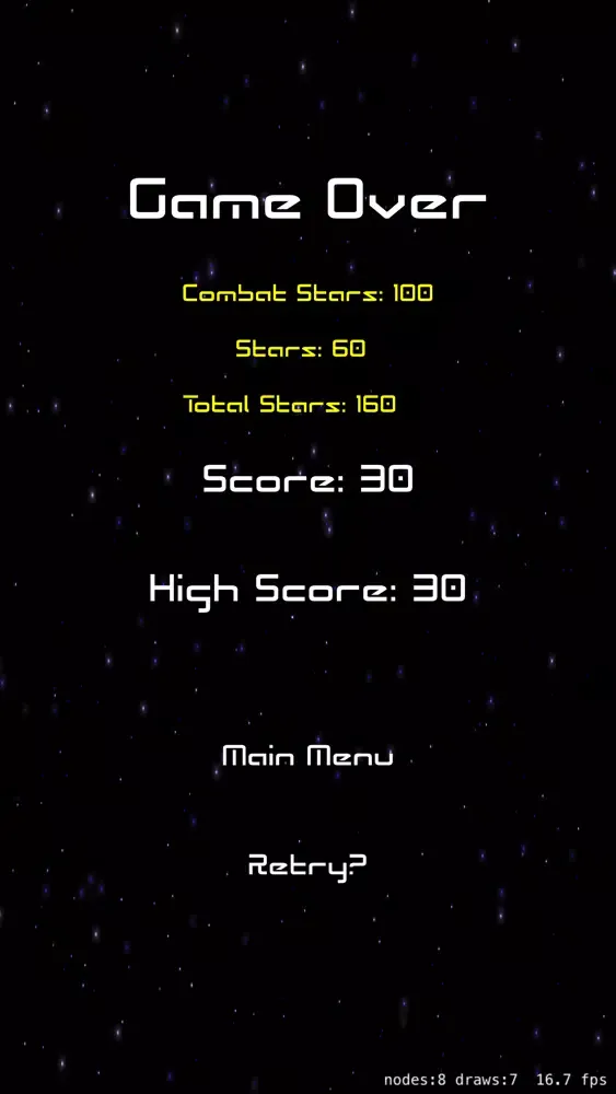 Capturas de tela do Space Masters
