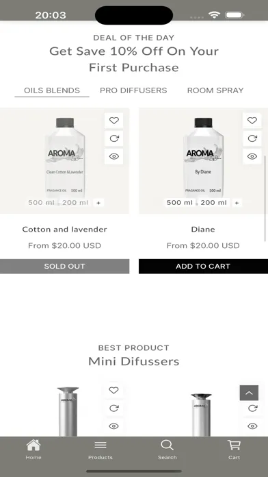 Captures d'écran de Aroma By Diane