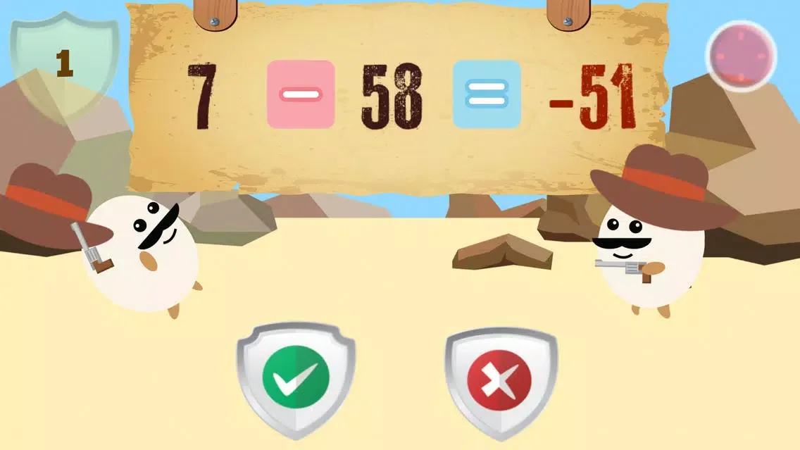 ภาพหน้าจอของ Cowboy Math : Egg Gunner Kids