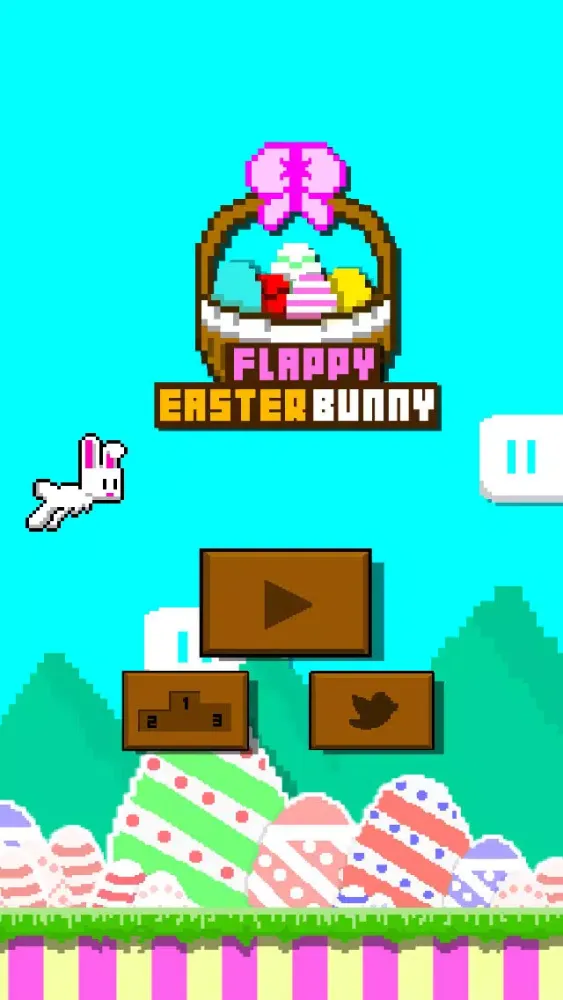 Capturas de tela do Flappy Easter Bunny
