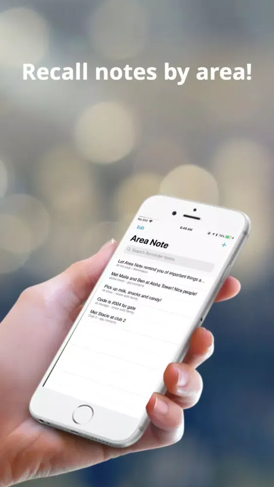 Area Note Screenshots