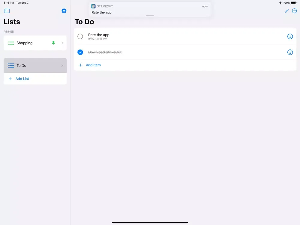 Zrzuty ekranu StrikeOut-Track your progress iPad 