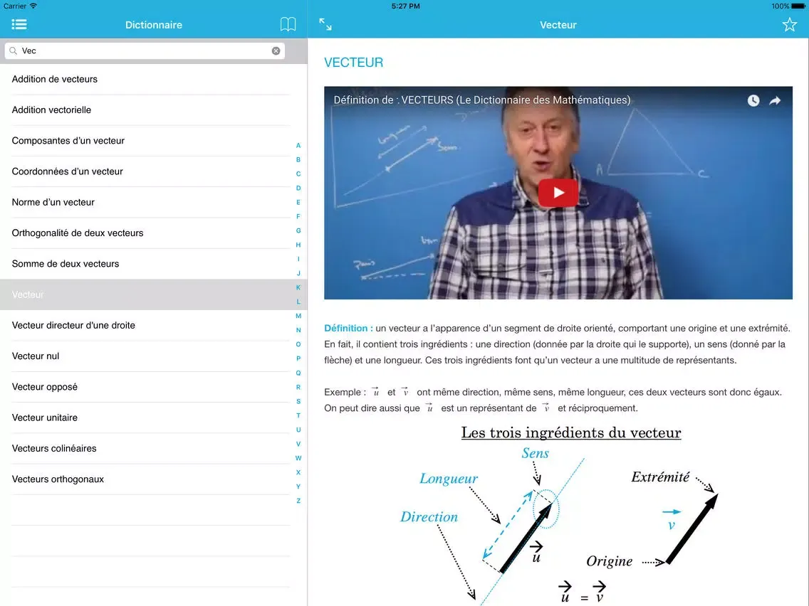 Dictionnaire de Maths iPad  スクリーンショット