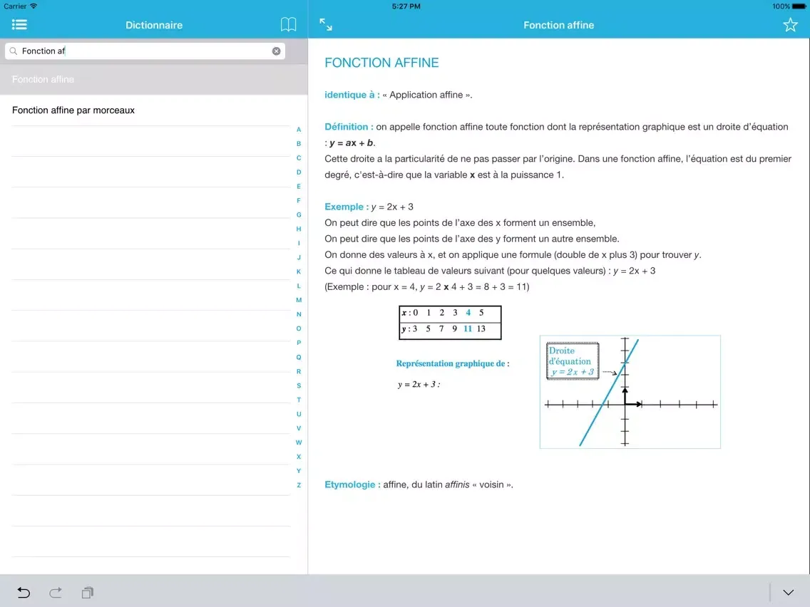 Dictionnaire de Maths iPad  スクリーンショット