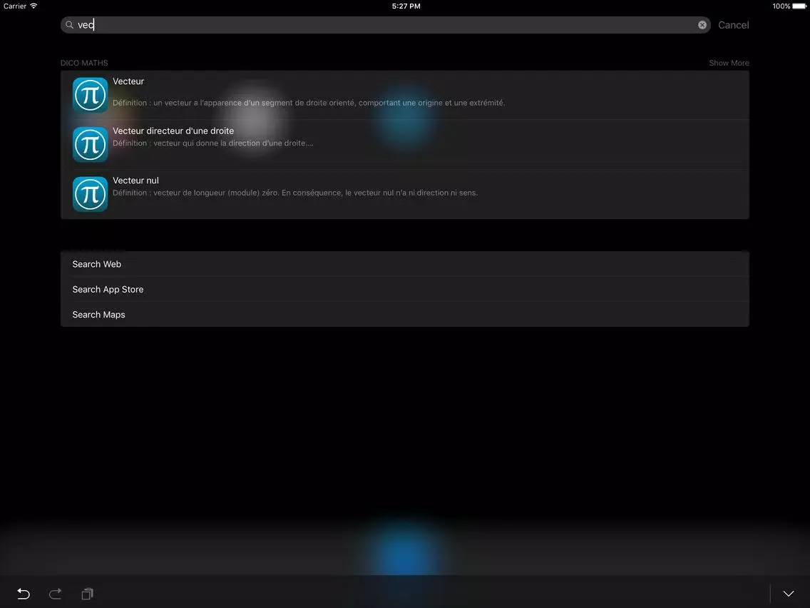 Dictionnaire de Maths iPad  スクリーンショット