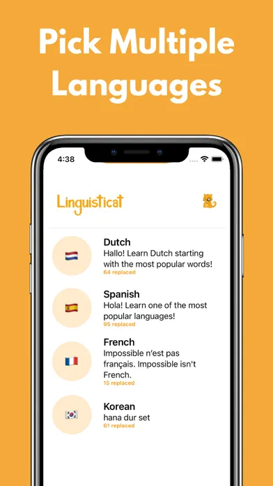 Linguisticat Language Learning Screenshots