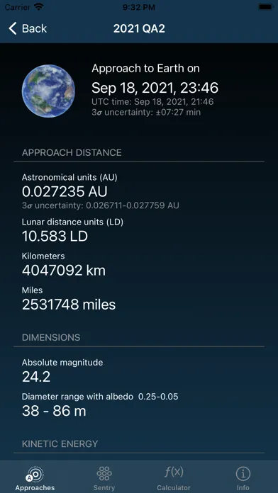 Asteroid Close Approach应用截图