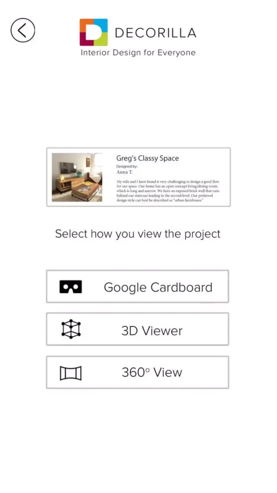 Decorilla VR স্ক্রিনশট