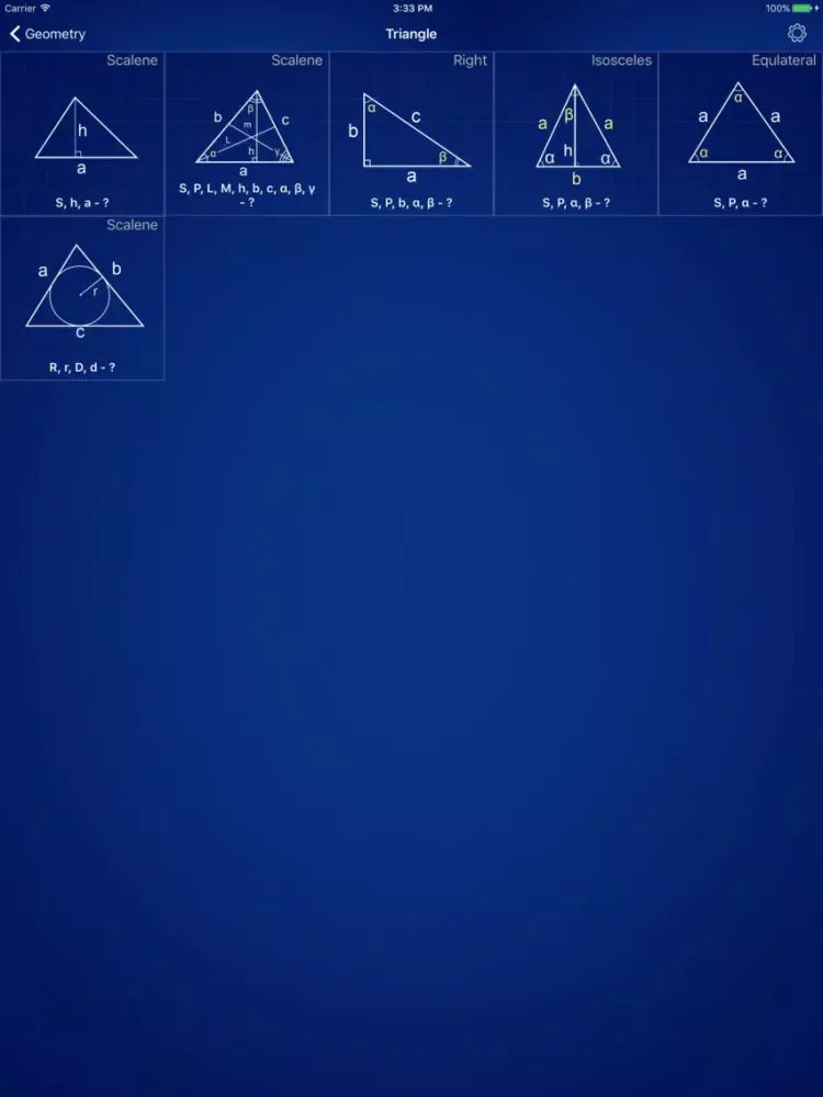 Zrzuty ekranu Geometry Calculator - Solver iPad 