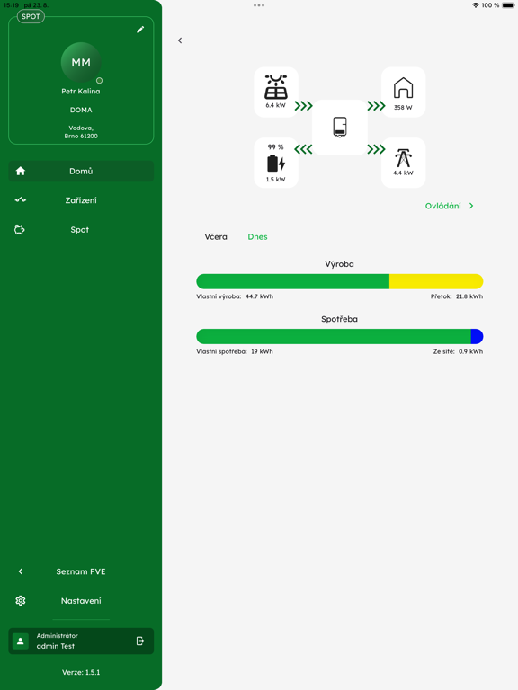 Chytrá FVE iPad  스크린샷