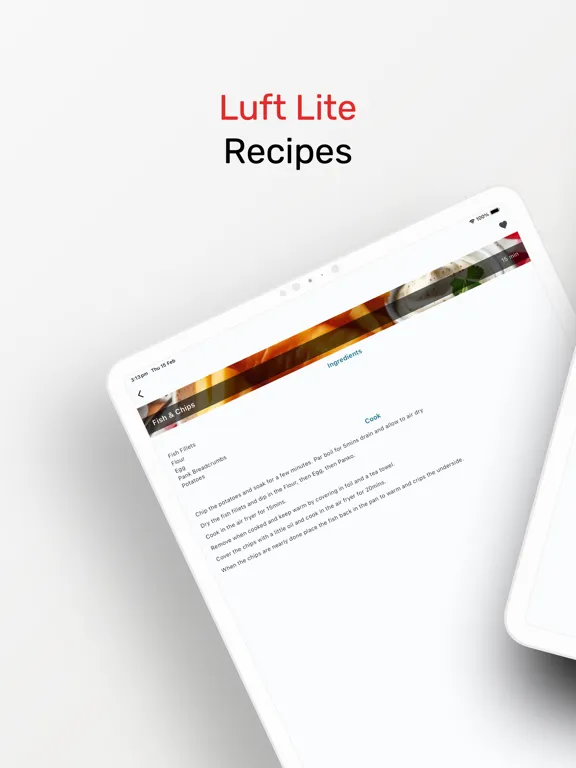 Ảnh chụp màn hình của Luft Lite: Air Fryer Recipes iPad 