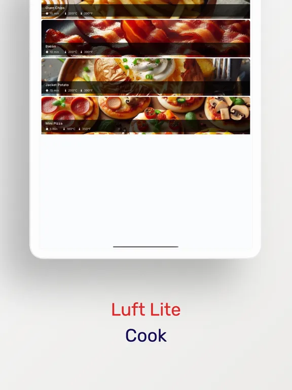 Ảnh chụp màn hình của Luft Lite: Air Fryer Recipes iPad 