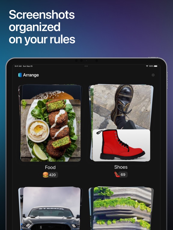 Arrange: Screenshot Organizer iPad  Screenshots
