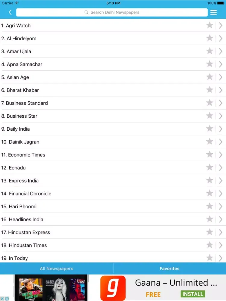 All India Newspapers iPad  سکرین شاٹس