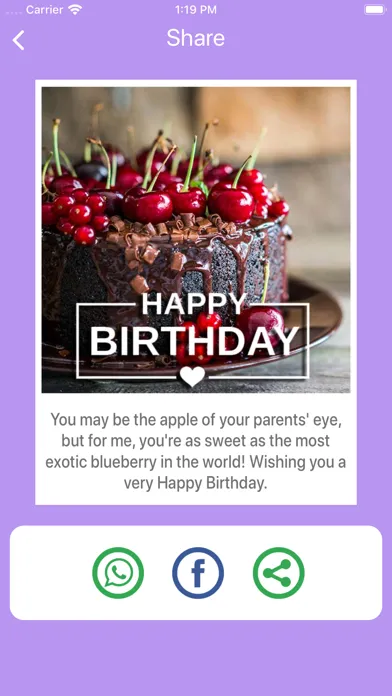 Capturas de tela do Birthday  Messages & Wishes