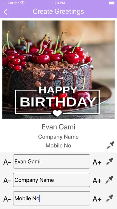 Capturas de tela do Birthday  Messages & Wishes