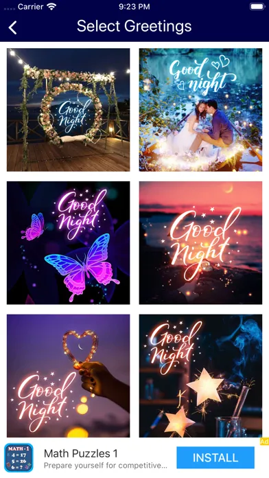 Good Night SMS 스크린샷