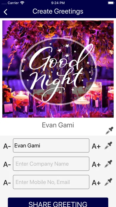 Good Night SMS 스크린샷