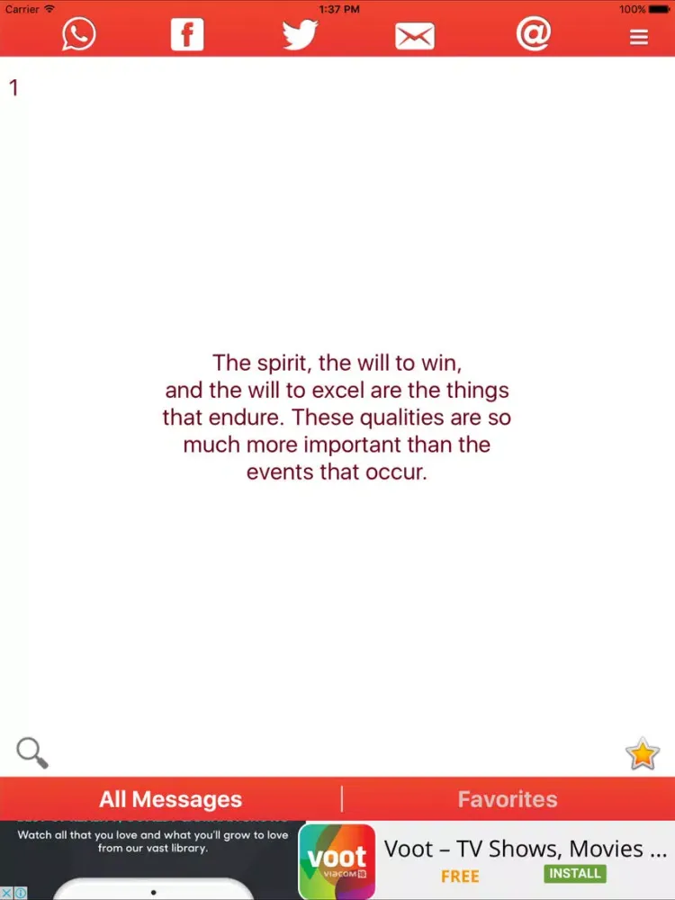 Captures d'écran de Motivational Quotes for Succes iPad 