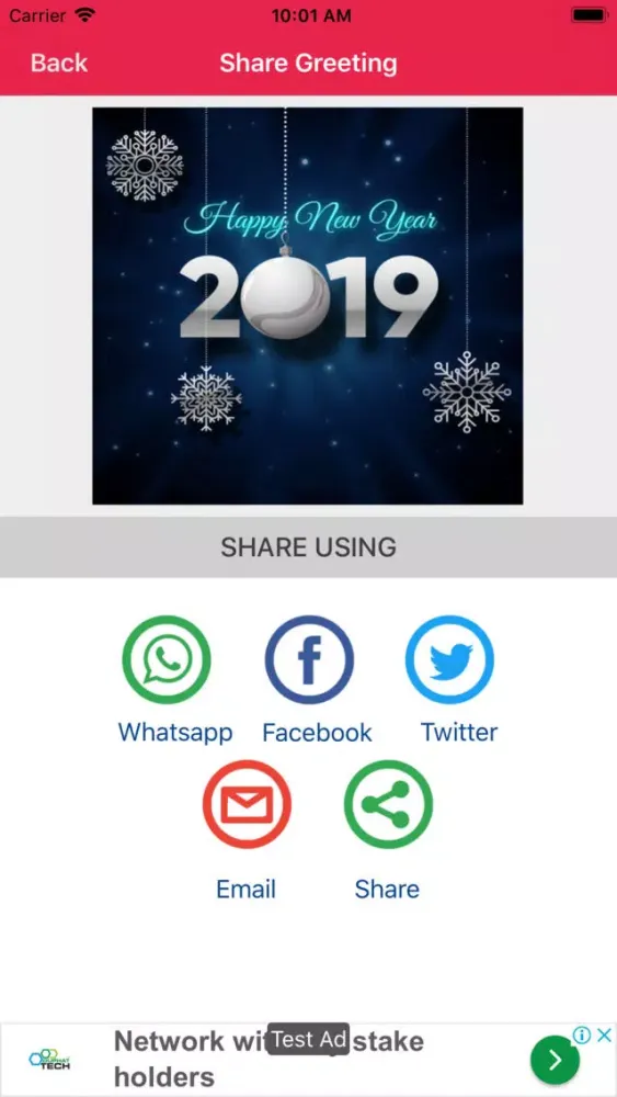 Happy New Year Greetings 2019 স্ক্রিনশট