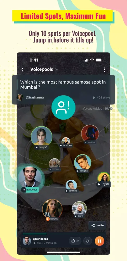 Tangkapan layar Arré Voice: Short Audio Social