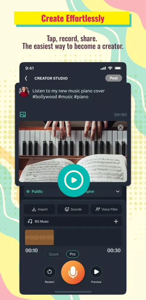 Tangkapan layar Arré Voice: Short Audio Social