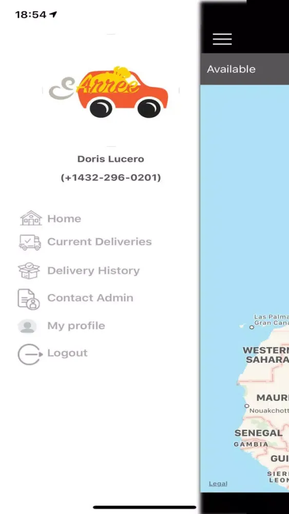 Tangkapan skrin ARREE DeliveryBoy