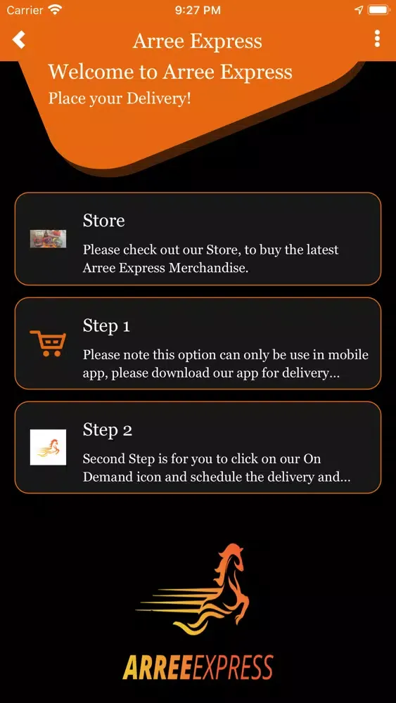 Capturas de pantalla de ARREE Delivery