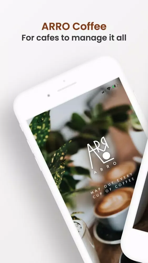 Tangkapan layar ARRO Coffee Merchant App