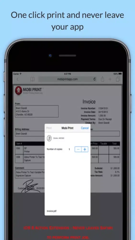 Mobi Print Enterprise Screenshots