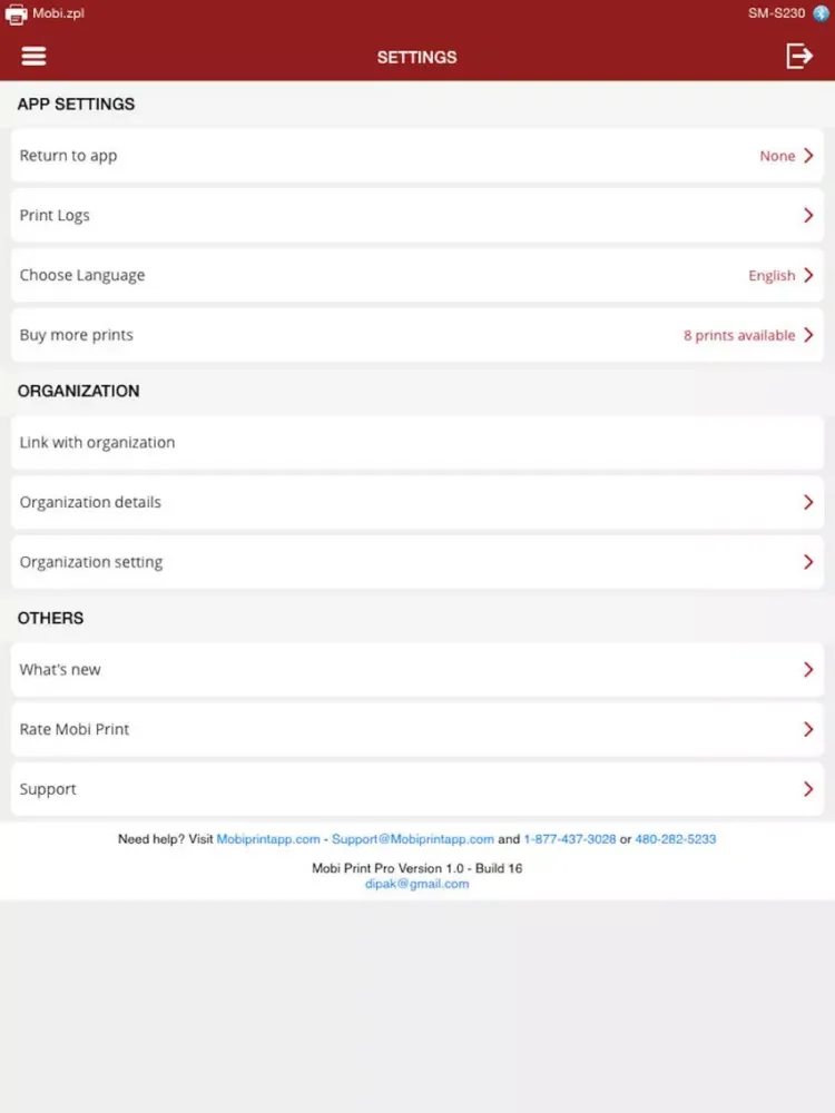 Mobi Print Pro iPad  Screenshots