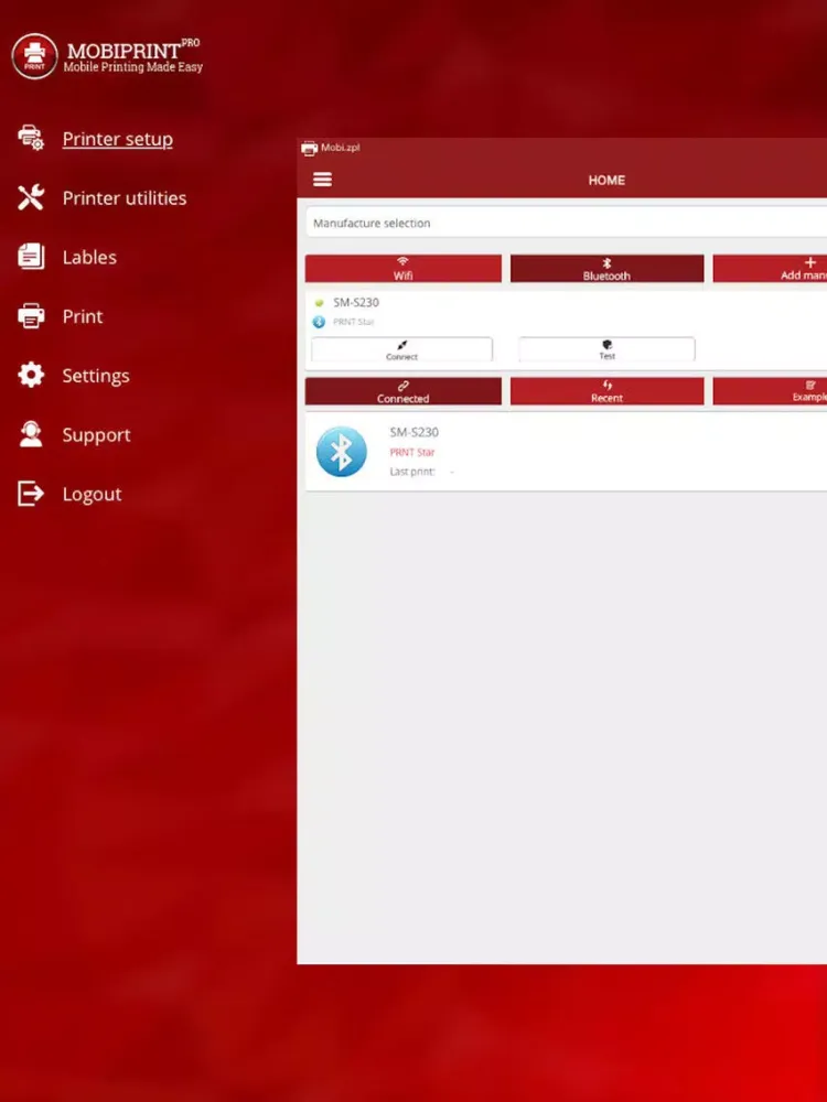 Mobi Print Pro iPad  Screenshots