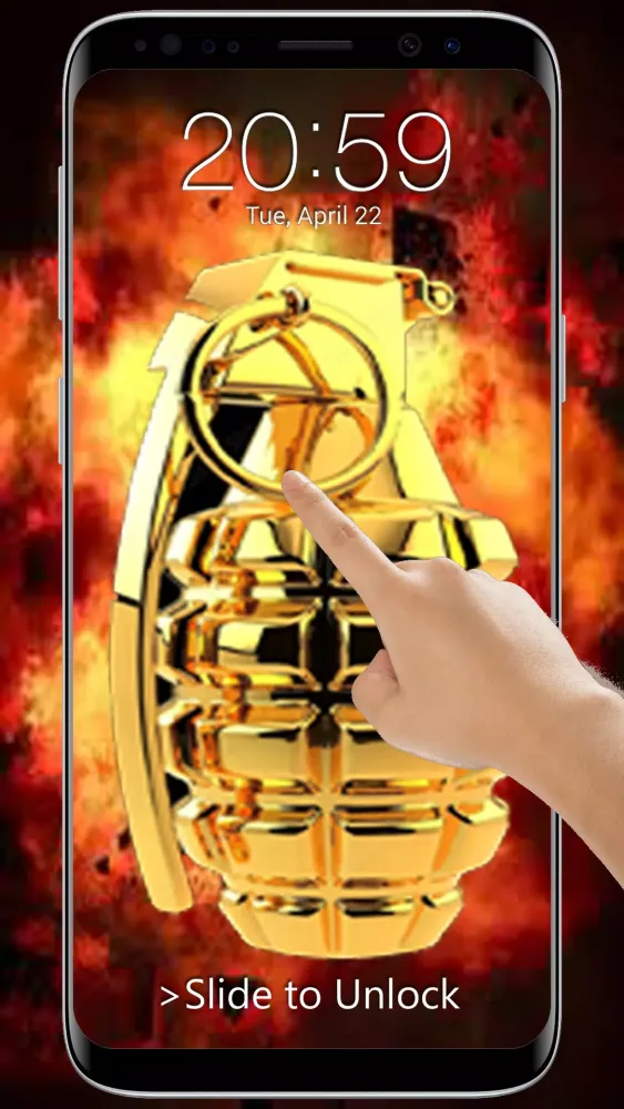 Скриншоты Hand Grenade Lock Screen