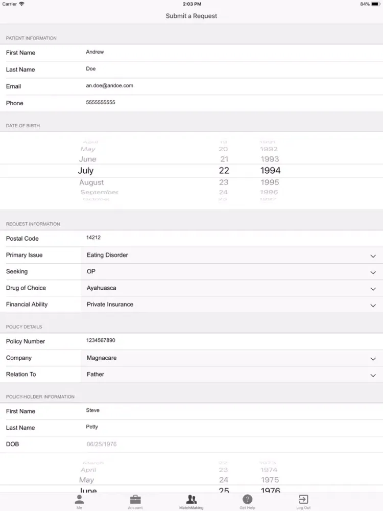 Zrzuty ekranu Recovery Village iPad