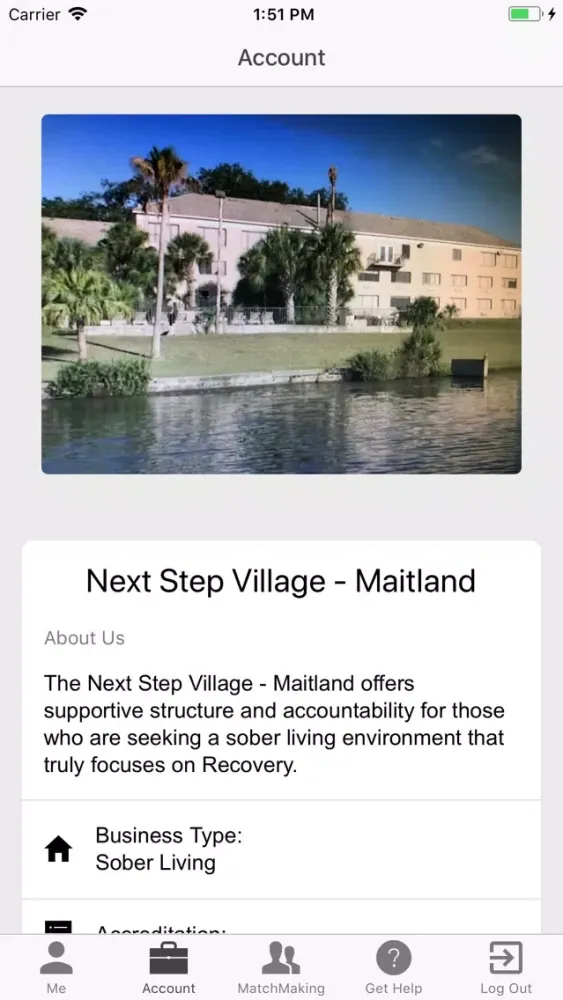 Zrzuty ekranu Recovery Village