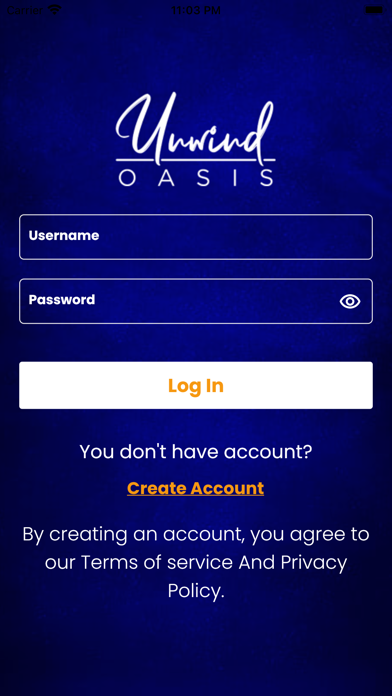 Tangkapan skrin Unwind Oasis