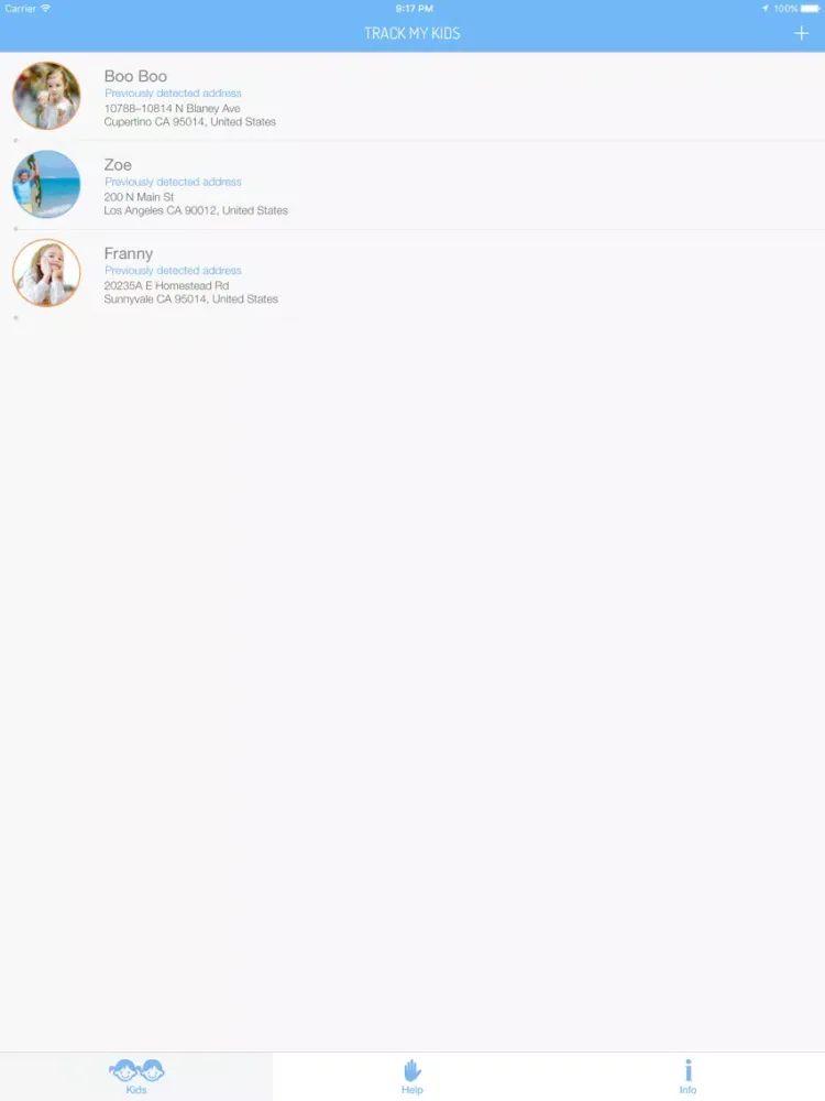 Capturas de tela do Track My Kid - GPS localizer iPad 