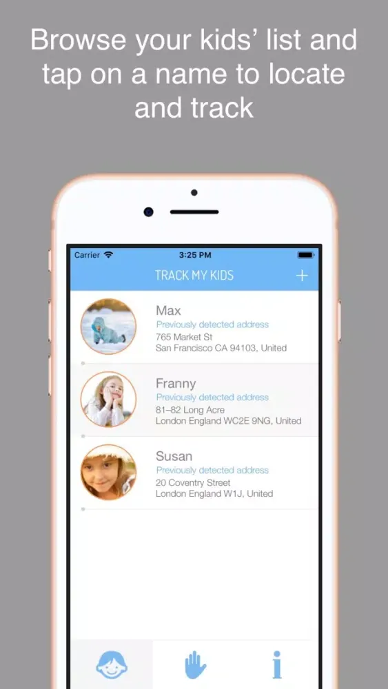 Capturas de tela do Track My Kid - GPS localizer