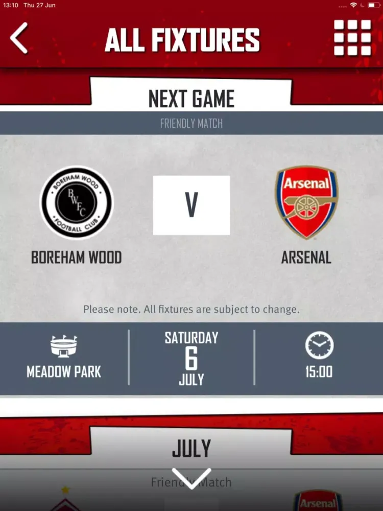 Arsenal Junior Gunners iPad  Screenshots