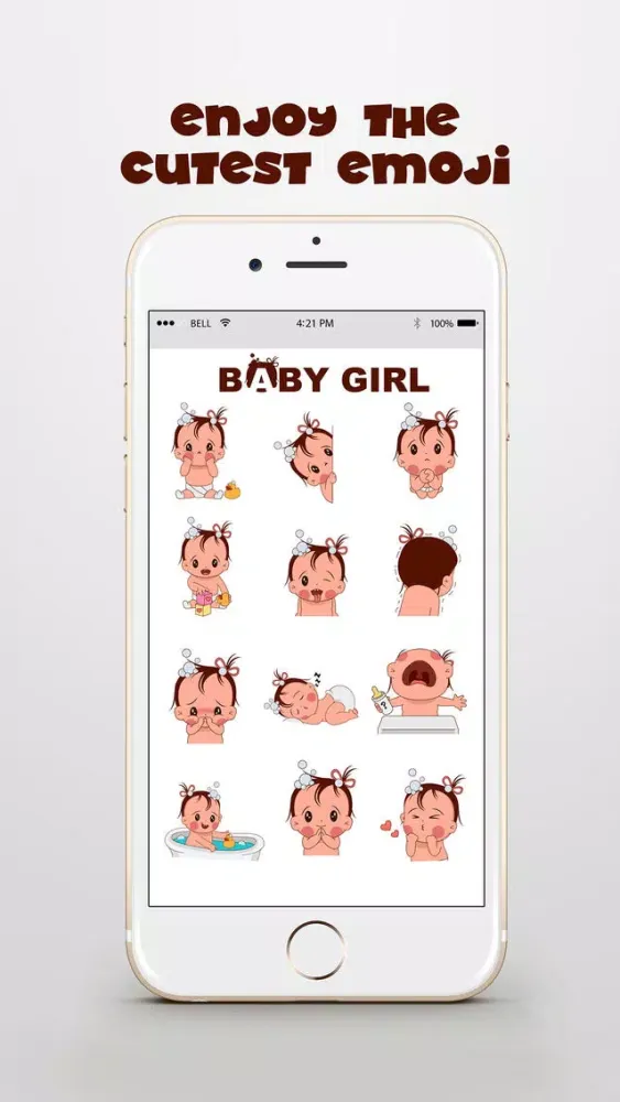 Capturas de tela do Baby Girl Sticker
