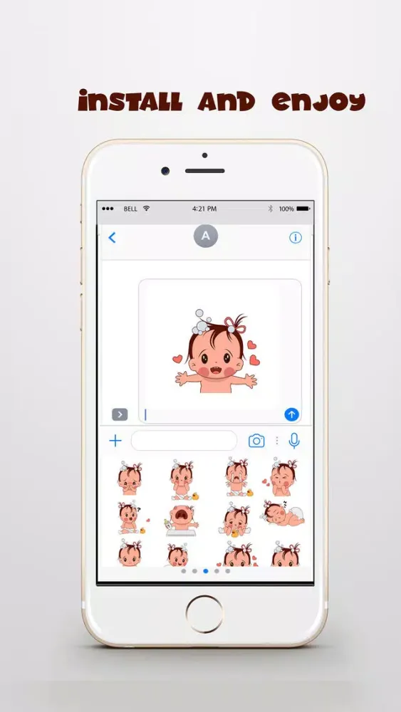 Capturas de tela do Baby Girl Sticker